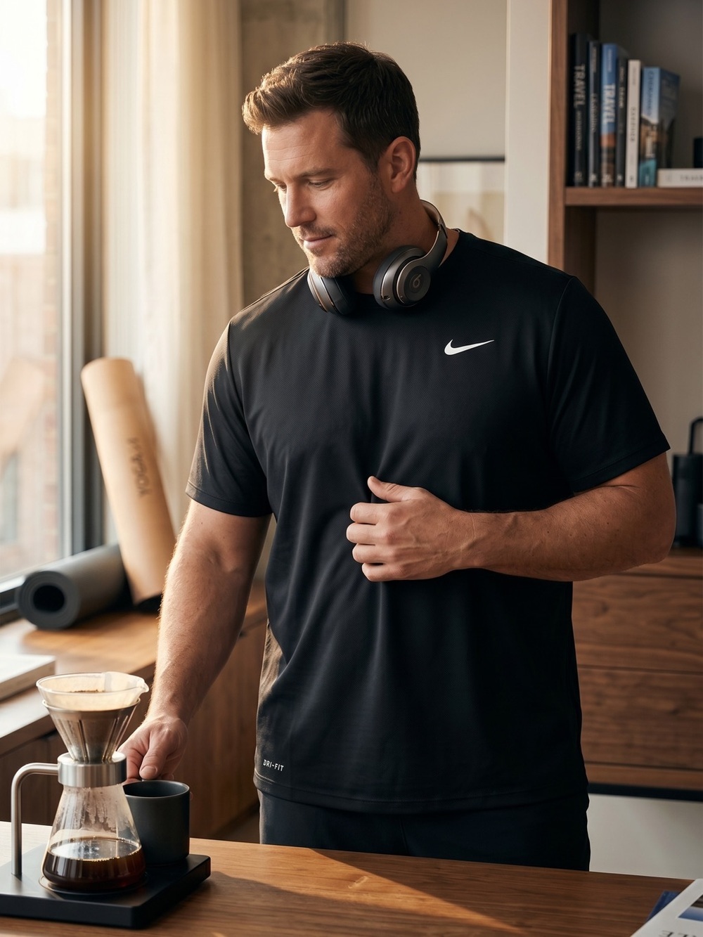 Nike Black Short Sleeve Dri-FIT Crew Tee